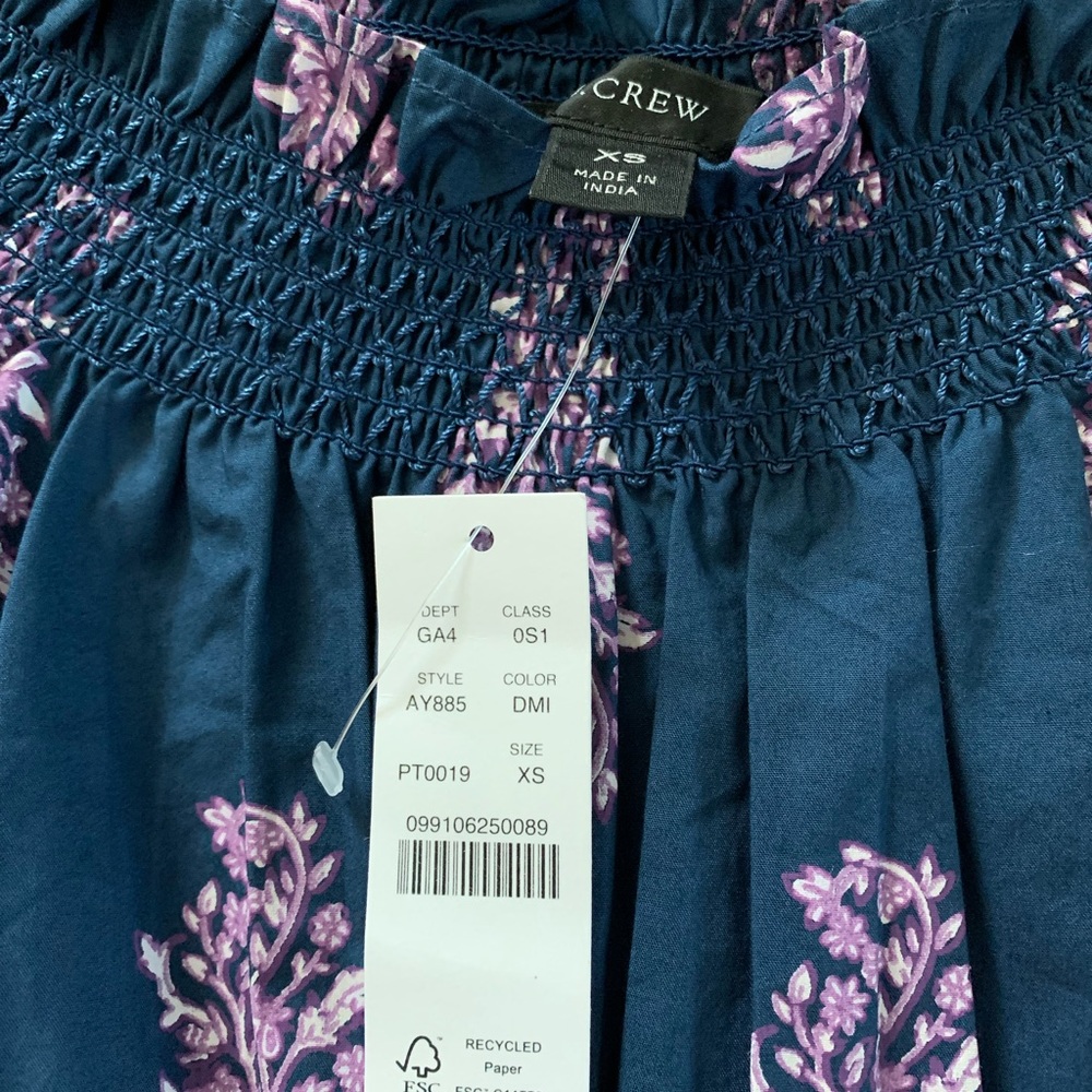 J. Crew smocked puff sleeve dress - Picture 6 of 6